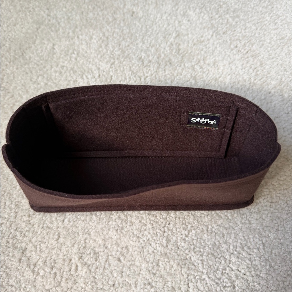 Samorga Brown Felt Bag Organizer for Chanel mini flap.